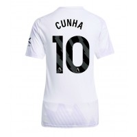 Stroje piłkarskie Manchester United Matheus Cunha #10 Koszulka Wyjazdowej dla damskie 2025-26 Krótki Rękaw